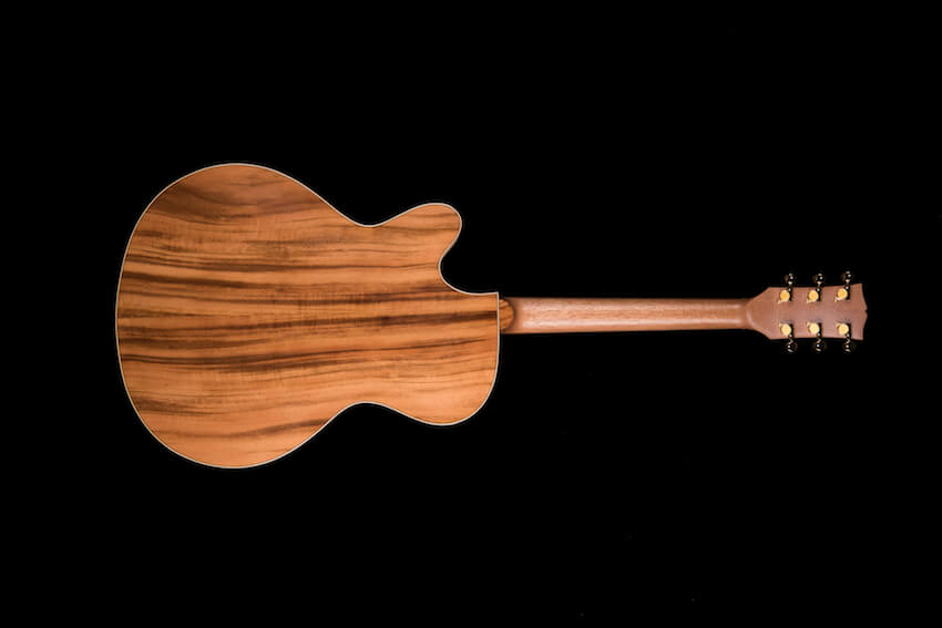 cookie-2-chitarra-archtop-acero-marezzato-liuteria Chitarra archtop jazz liuteria Shank Instruments Milano