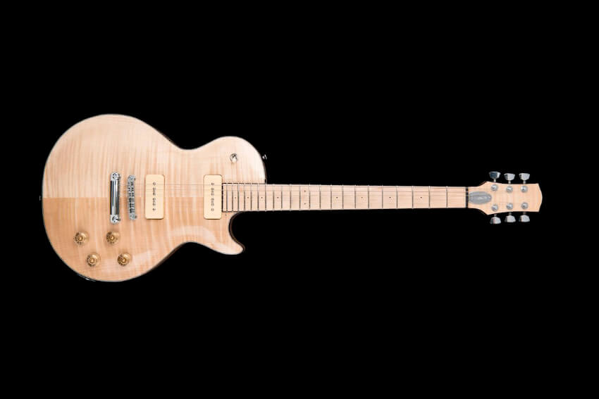 honey-1-les-paul-custom-acero-marezzato-liuteria les-paul-replica-liuteria-acero-marezzato-p90