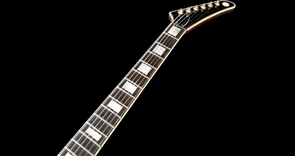 shank-instruments-milano-gibson-explorer-ebano-liuteria-acero-fiammato-vendita