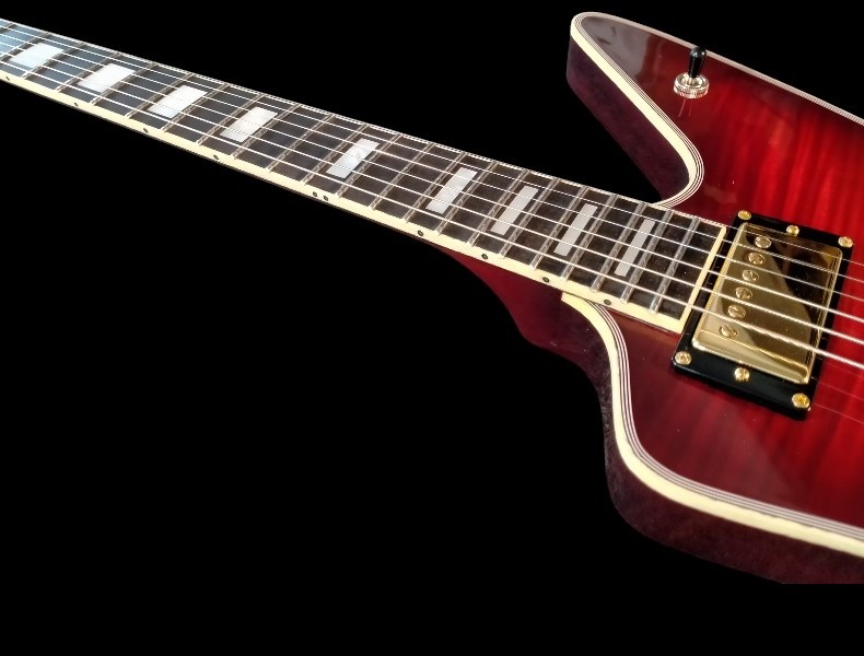 shank-instruments-milano-gibson-explorer-liuteria-acero-fiammato-vendita-d'alò-liutaio-ground-custom